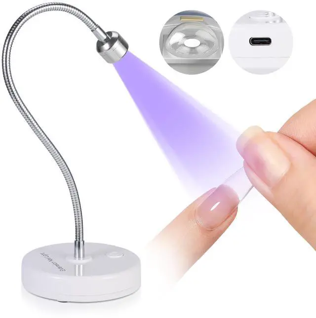 Main image of 12W 5s Flash Cure Gel Lamp Gooseneck U V Light for Nail Techs