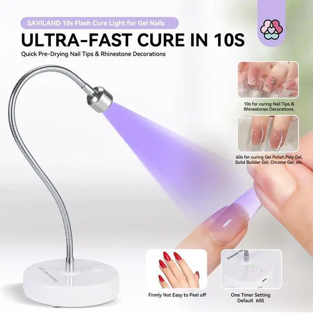 Alt view image 5 of 7 - 12W 5s Flash Cure Gel Lamp Gooseneck U V Light for Nail Techs