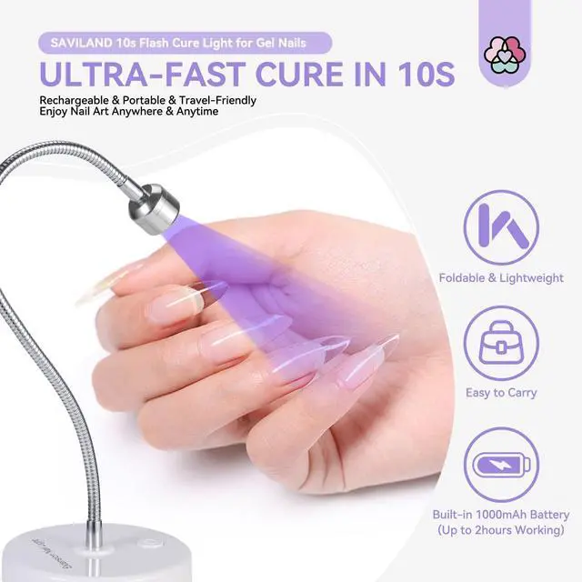 Alt view image 4 of 7 - 12W 5s Flash Cure Gel Lamp Gooseneck U V Light for Nail Techs