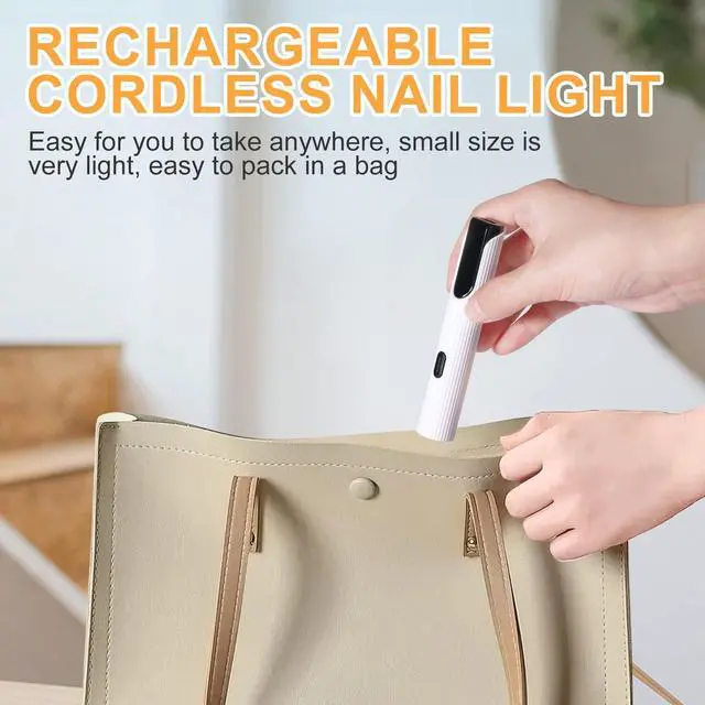 Alt view image 6 of 7 - Handheld UV Light for Gel Nails,Cordless UV Nail Lamp for Nail Glue