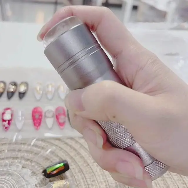 Alt view image 7 of 7 - Handheld Nails Art UV Press Light, UV Lamp with French Nail Stamper Head