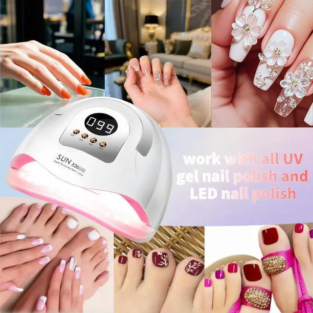 Alt view image 6 of 7 - UV LED Nail Lamp with 81 Beads, 380W Nail Curing Lamps for Gel Polish with Automatic Sensor/4 Timer Setting,Led Nail Dryer, Professional Nail Art Drying Tools for Fingernail and Toenail