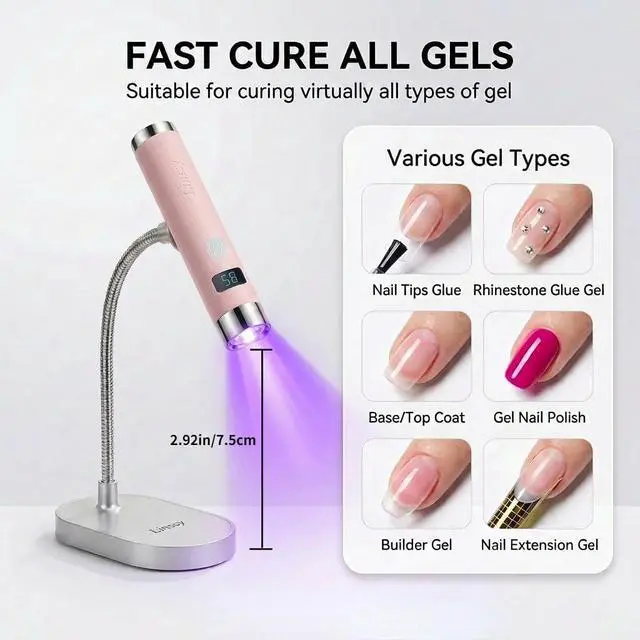 Alt view image 6 of 7 - Mini UV Light for Gel Nails,Auto Sensor & Magnetic Stand,Flash Cure