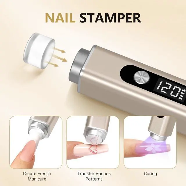 Alt view image 3 of 7 - Flash Cure Nail Lamp, 3 in 1 UV Nail Lamp Handheld UV Light for Gel Nails
