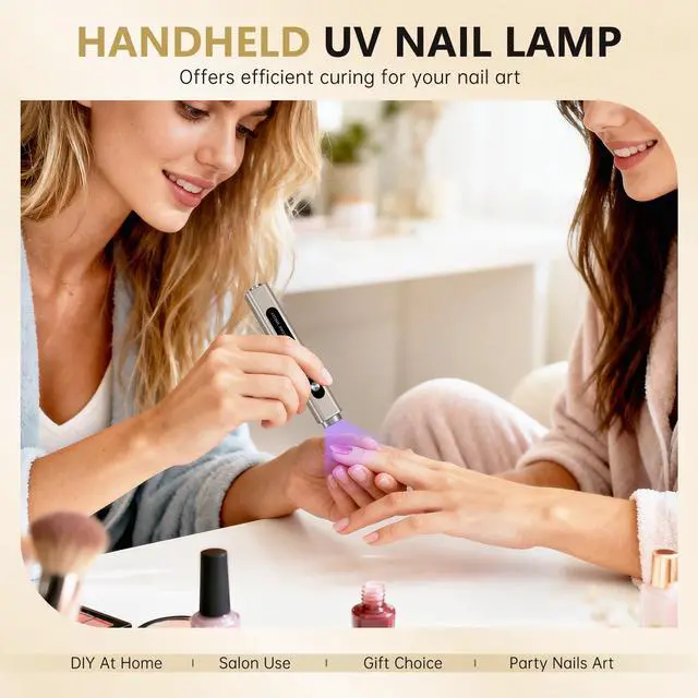 Alt view image 7 of 7 - Flash Cure Nail Lamp, 3 in 1 UV Nail Lamp Handheld UV Light for Gel Nails