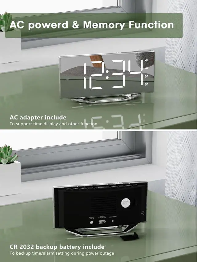 Alt view image 7 of 7 - Extra Loud Vibrating Alarm Clock with Bed Shaker