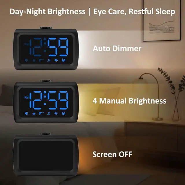 Alt view image 5 of 7 - 115dB Super Loud Alarm Clock for Heavy Sleepers Adults Teens