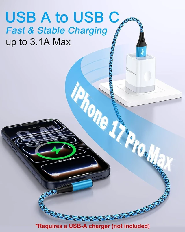 Alt view image 4 of 7 - Short Right Angle CarPlay Cable 3FT USB-A to USB-C 90° Fast Data Sync Cable | 3A Type C Car Charger Cord Fast Charge for Car Play iPhone 17e/17 Pro Max/Air/17Pro/16e/16/16 Pro/16Plus/15 Pro/15