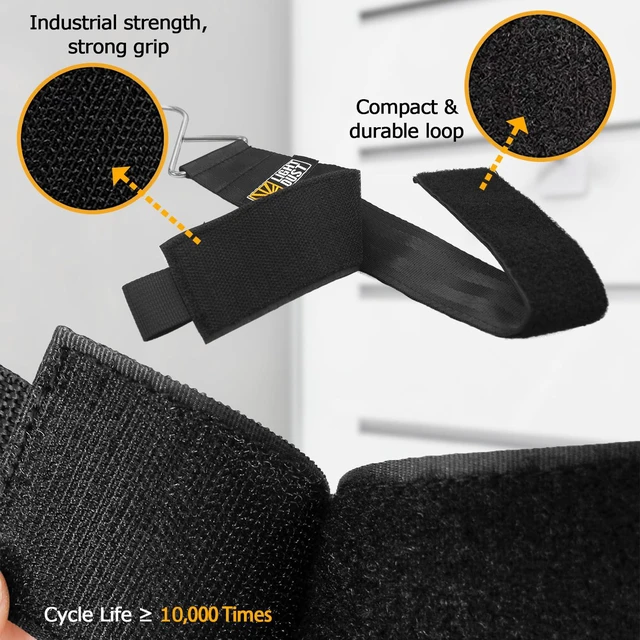Alt view image 5 of 7 - Heavy Duty Storage Straps 10 Pack Triangle Hook Hanging Straps for Garage | 15" 22" Garage Straps with Hooks, Extension Cord Hose Storage Organizer Hanging Cord Holders for Garage Shop RV Shed Camping