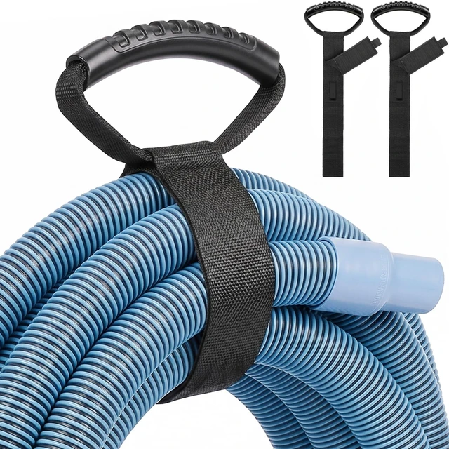 Main image of Extension Cord Storage Straps 26", 2 Pack, Black | Easy-Carry with Handle, Heavy Duty Hook and Loop, Cord Organizer, For Garage Hose, Garden Pool Hoses, Cables
