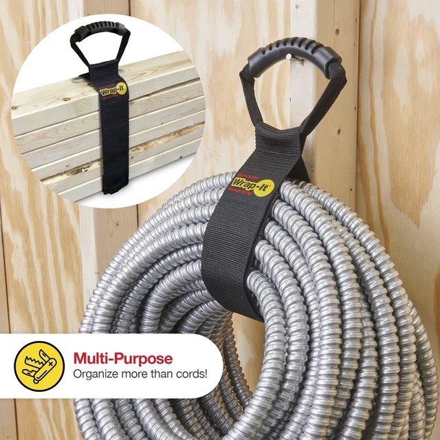 Alt view image 6 of 7 - Easy-Carry Straps - 28" (2-Pack) | Heavy-Duty Extension Cord Carrying Strap, Organizer with Handle for Pool, Boat, RV, Garden Hoses, Cords, and Cables