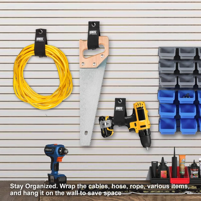 Alt view image 6 of 7 - 5 Pack Heavy Duty Large 13-inch Extension Cord Storage Organize Cables, Hoses, Power Cords, and Ropes with Extendable Cable Ties Strap Loop Hanger
