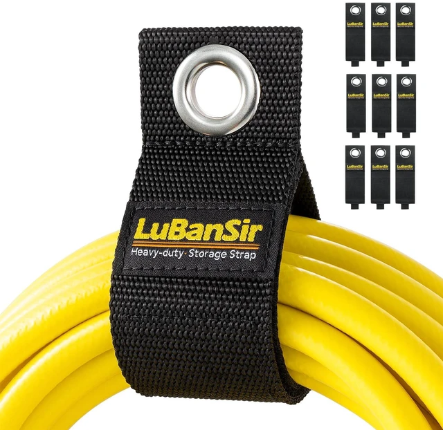Main image of 9 Pack 13Extension Cord Holder Organizer for Organization | Heavy Duty Storage Straps for Garden Hose Storage and Garage Wall Organization