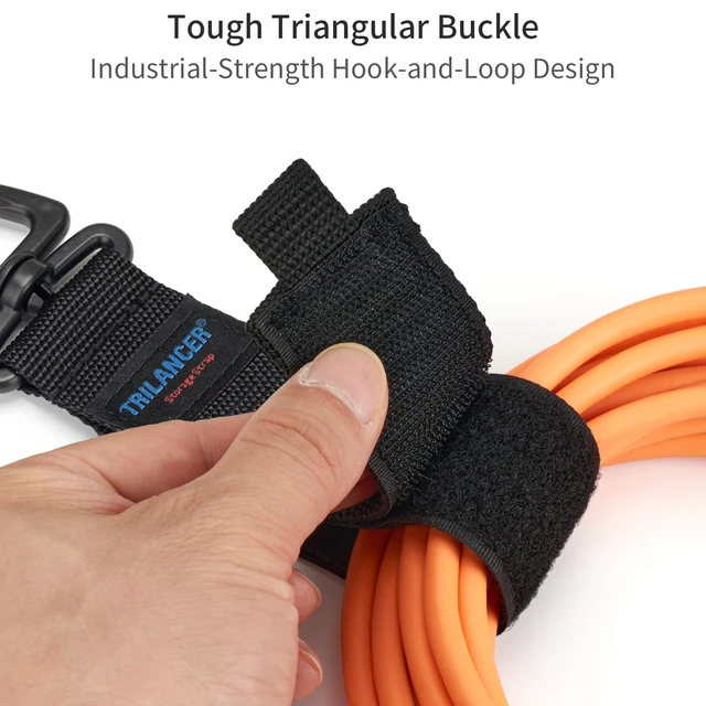Alt view image 3 of 7 - Heavy Duty Storage Straps, Cord Organizer and Hanger (10-Pack) | Hook-and-Loop Straps with Triangular Buckle to Hang on Walls for Cable,Wire,Rope,Hose,Organization in Home,Garage or Workshop