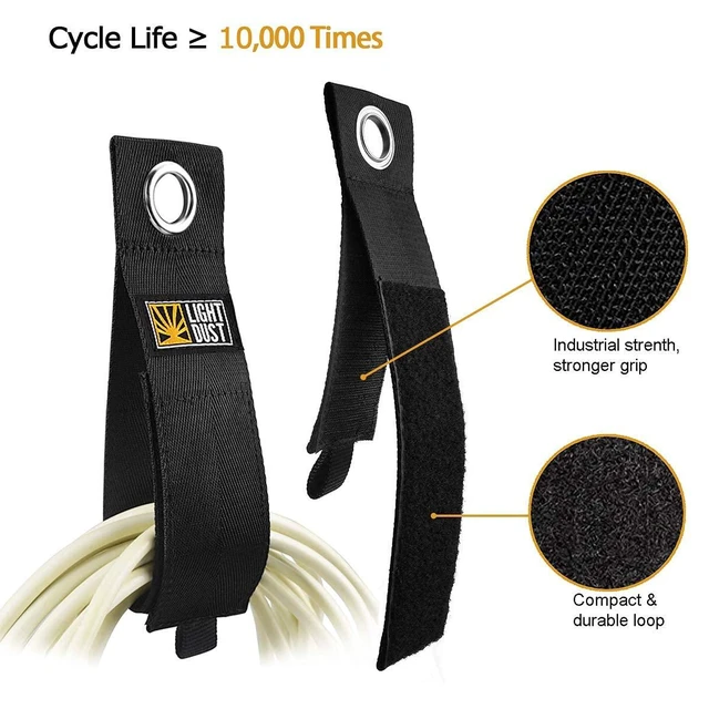 Alt view image 4 of 7 - 22PCS Garage Storage Straps, Extension Cord Holder RV Cord Organizer Wraps | Heavy Duty Cord Straps with Handle, Boat Storage Accessories, Garage Tool Organization for Hose, Power Cord, Rope, Cable