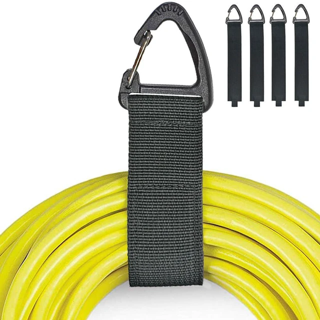 Main image of Hose Straps, Hose Ties with Carabiner, Extension Cord Organizer | 4 Pack,22-Inch Extension Cord Strap, Garden Hose Wrap, Air Hose Holder, For Shed, Garage, House, Yard, Storage, Workshop