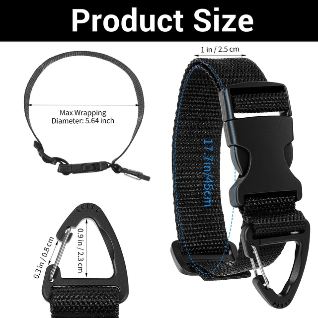 Alt view image 2 of 7 - 24 Pack Heavy Duty Adjustable Extension Cord Holder Organizer with Triangle Clips 17-Inch Cord Storage Straps for Garage, Workshop, Home Organization and Storage, Black