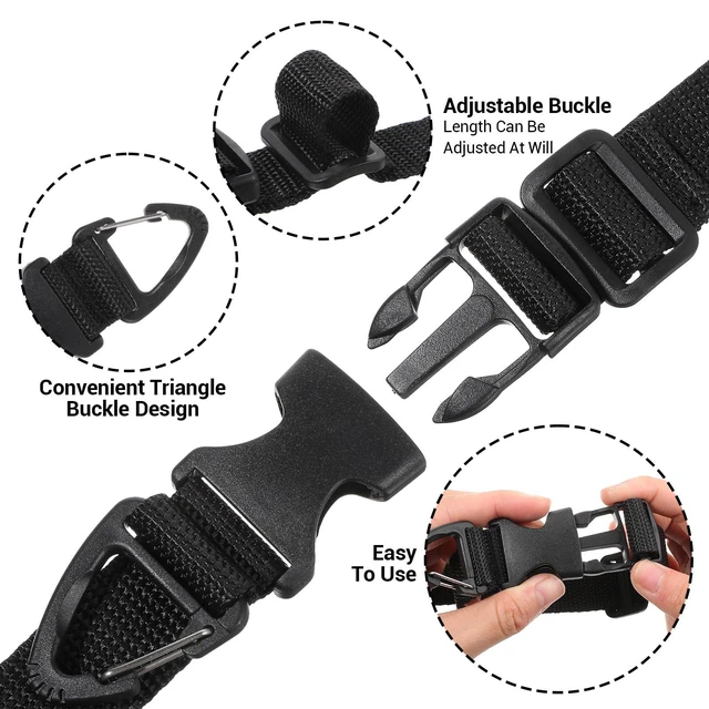 Alt view image 3 of 7 - 24 Pack Heavy Duty Adjustable Extension Cord Holder Organizer with Triangle Clips 17-Inch Cord Storage Straps for Garage, Workshop, Home Organization and Storage, Black