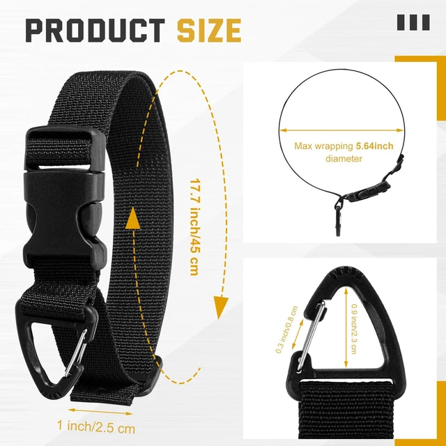 Alt view image 2 of 7 - 30 Pack Adjustable Extension Cord Holder Straps,Black | 17 In Extension Cord Organizer for Garage Organization, Heavy Duty Triangle Clips, Storage Hanger for Men Workshop Management