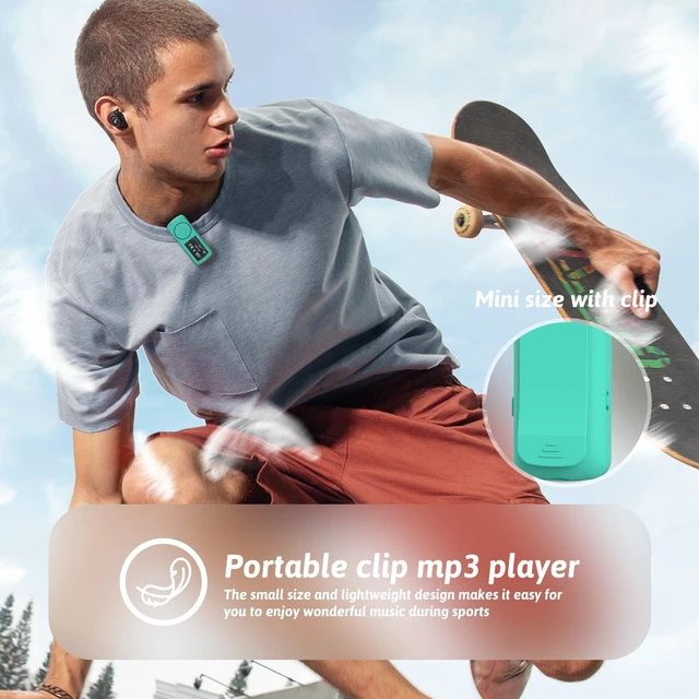 Alt view image 5 of 6 - 64GB Clip on Mini MP3 Player with Bluetooth,Shuffle,Recorder(No FM) | Portable MP3 Player,MicroSD Support,Ideal Sport Companion for Running,Cycling,Bluetooth Wireless Audio,Digital Music Player