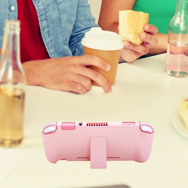 Alt view image 4 of 5 - Accessories Bundle for Nintendo Switch Lite - Cute Kawaii NS Lite Accessories kit for Grils Boys Kids with Carrying Case, Cartoon Cover Case, Screen Protector, Stand - Pink