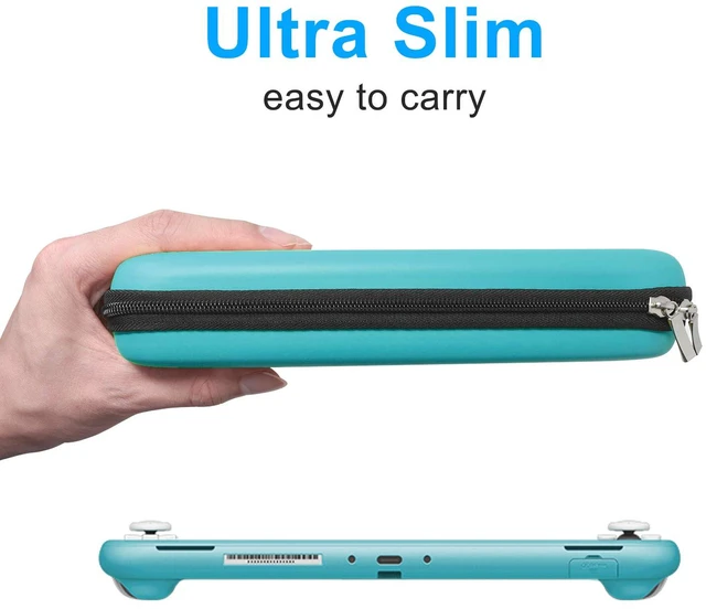Alt view image 5 of 7 - Carrying Case Plus TPU Cover for Nintendo Switch Lite 2019 - Blue | 4-in-1 Kit Includes Screen Protector,Portable Travel Bag with 8 Game Card Slots,Thumb Grips for Switch Lite