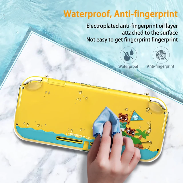 Alt view image 6 of 7 - Protective Case for Nintendo Switch Lite, Hard PC Clear Anti-Shock Split Cover for Animal Crossing Design