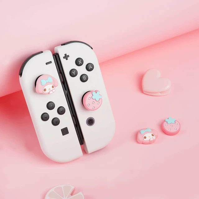 Alt view image 5 of 7 - 4PCS Thumb Grips Caps Compatible with Switch/OLED/Lite, Kawaii Charactor Thumbs Grip, Soft Silicone Switch Joystick Cover for JonCon, MLD Bunny Style, Pink