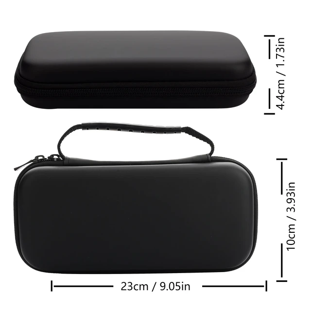 Alt view image 4 of 7 - Black Carrying Case for Nintendo Switch Lite, Portable Travel Case with 8 Game Card Slots, 4 in 1 Accessories Kit with Clear Glitter TPU Protective Shell, Screen Protector and 2 Thumb Grip Caps