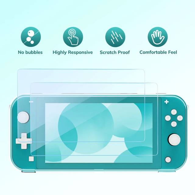 Alt view image 6 of 7 - Switch Lite Case, 14 in 1 Accessories Kit for NS Switch Lite (2019) | Bundle with Carrying Case, Protective Cover, Game Card Case, Screen Protectors, Thumb Grips, Pendant and Straps, Green