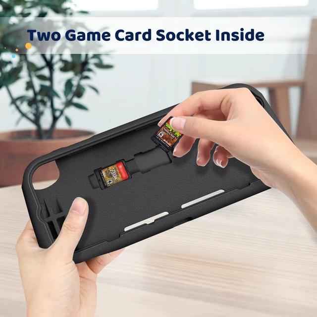 Alt view image 3 of 7 - Kid-Friendly Ultralight Case Compatible with Nintendo Switch 2017 | Game Card Slots, Ergonomic Grip, Lightweight EVA Foam, Anti-Scratch Protective Grip Case Cover for Switch 6.2-in, Black