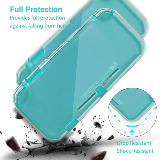 Alt view image 2 of 6 - Clear Case for Switch Lite, Durable Clear Cover with Shock-Absorbent & Anti-Scratch Switch Lite Accessories Slim Skin Shell, Transparent