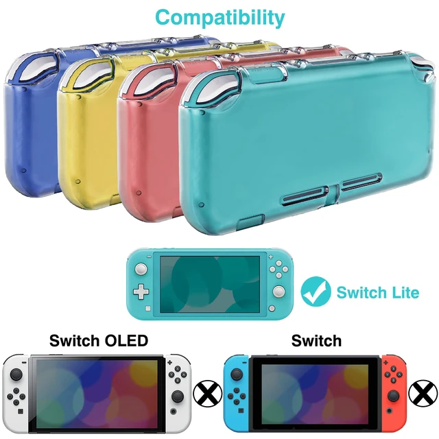 Alt view image 6 of 6 - Clear Case for Switch Lite, Durable Clear Cover with Shock-Absorbent & Anti-Scratch Switch Lite Accessories Slim Skin Shell, Transparent