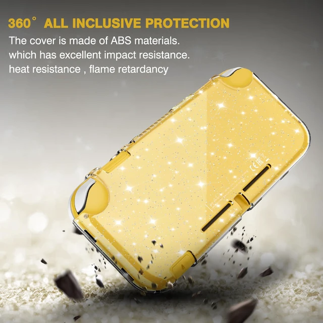 Alt view image 2 of 7 - Protective Case for Nintendo Switch Lite, Glitter Bling Transparent Hard PC Cover with Shock-Absorption and Anti-Scratch Design Protective Case - Crystal Glitter