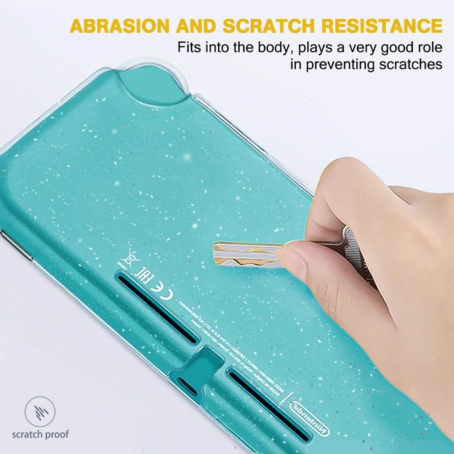 Alt view image 6 of 7 - Protective Case for Nintendo Switch Lite, Glitter Bling Transparent Hard PC Cover with Shock-Absorption and Anti-Scratch Design Protective Case - Crystal Glitter