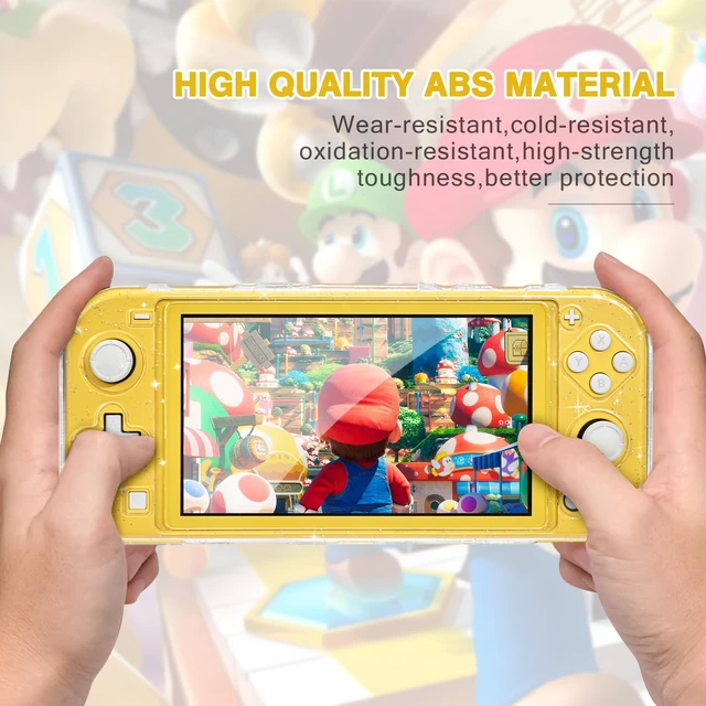 Alt view image 7 of 7 - Protective Case for Nintendo Switch Lite, Glitter Bling Transparent Hard PC Cover with Shock-Absorption and Anti-Scratch Design Protective Case - Crystal Glitter