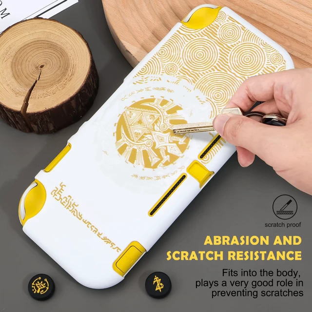 Alt view image 3 of 7 - Protective Case for Switch Lite Version, Soft Shell Cute Cover Case for Games Accessories with 2PCS Thumb Grips Caps - White Kingdom