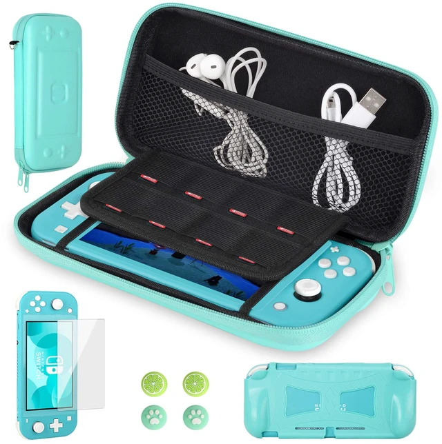 Main image of Carrying Case for Nintendo Switch Lite with 1 Screen Protector | 1 Grip Case and 4 Thumb Grip Caps, Ultra Slim Premium EVA Travel Pouch Protective Cover, 8 Game Cartridges