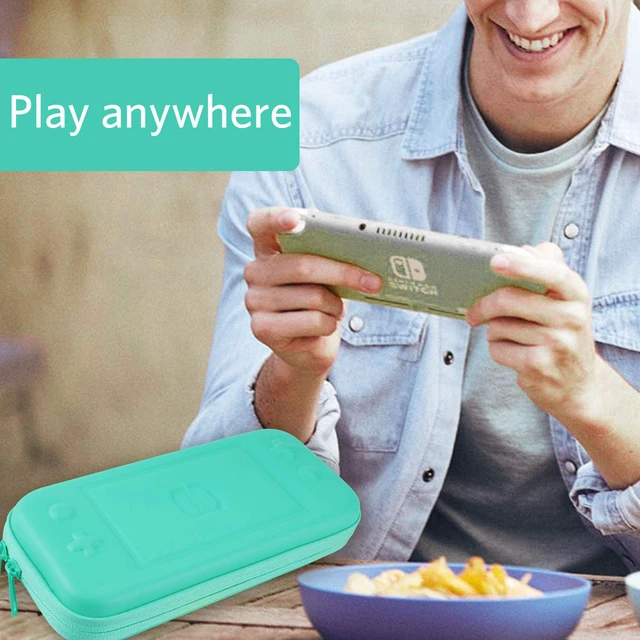 Alt view image 7 of 7 - Carrying Case for Nintendo Switch Lite with 1 Screen Protector | 1 Grip Case and 4 Thumb Grip Caps, Ultra Slim Premium EVA Travel Pouch Protective Cover, 8 Game Cartridges