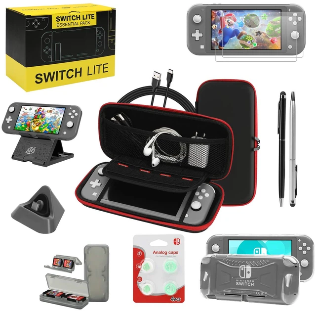 Main image of Switch Lite Case 16-in-1 Accessories Bundle for Nintendo Switch Lite | Carrying Case,TPU Case Cover with Screen Protector,Charging Dock,Playstand, Game Card Case, USB Cable, Stylus,Thumb Grip Caps