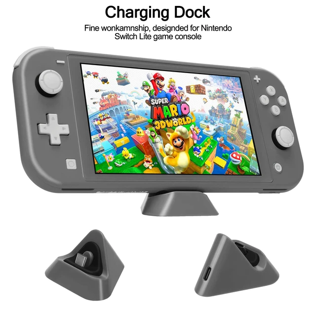Alt view image 4 of 7 - Switch Lite Case 16-in-1 Accessories Bundle for Nintendo Switch Lite | Carrying Case,TPU Case Cover with Screen Protector,Charging Dock,Playstand, Game Card Case, USB Cable, Stylus,Thumb Grip Caps