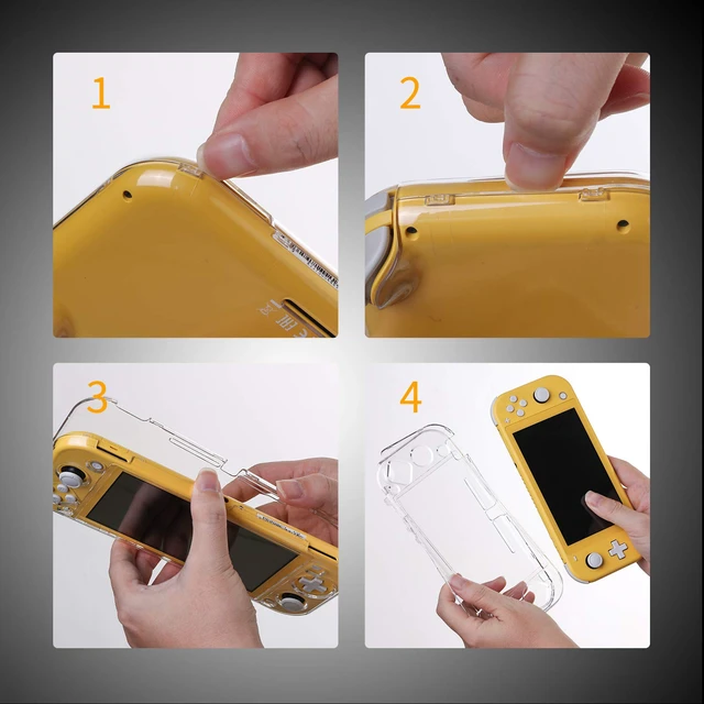 Alt view image 7 of 7 - Nintendo Switch Lite Clear Case, Slim Hard Protective Shell, Clear | Nintendo Switch Lite case with hard plastic shell, anti-slip grip and precise cutouts for ports, buttons and charging