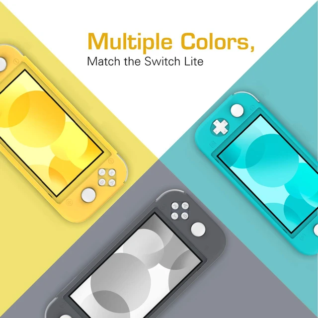 Alt view image 7 of 7 - Protective Case Compatible with Nintendo Switch Lite, Turquoise | Soft Silicone Cover, Rubber, Shock-Absorption, Anti-Scratch, Non-Slip Case, Precise Cutouts, Switch Lite Accessories