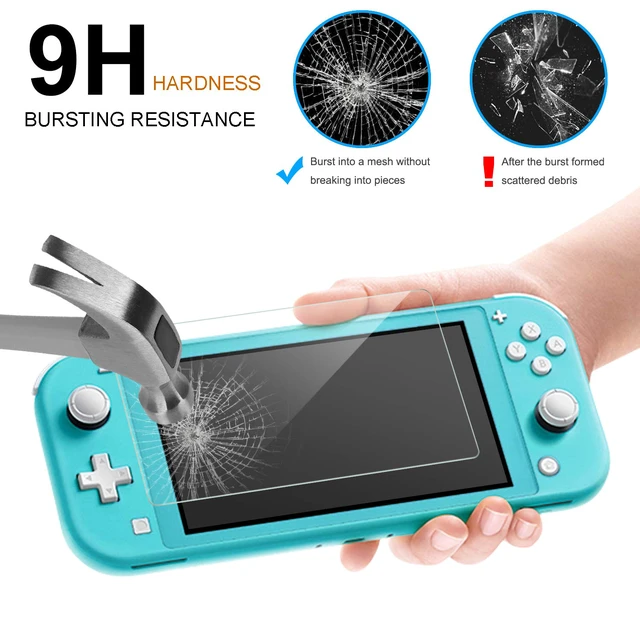 Alt view image 2 of 5 - Switch Lite Cover Case,Crystal Hard Protective Shell for Switch Lite | Switch Lite Accessories Kits, Slim Shockproof Clear Case with Glass Screen Protector & 8 Thump Grip