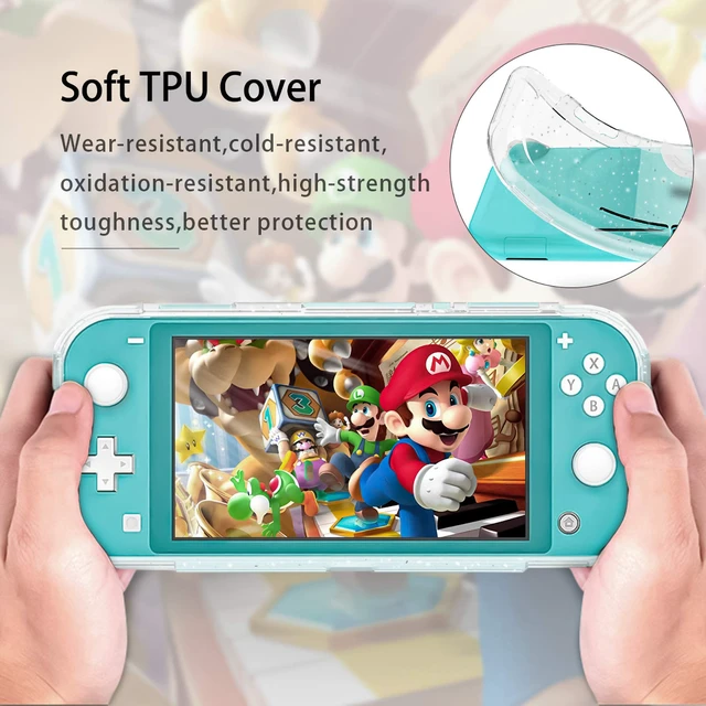 Alt view image 4 of 7 - Protective Case for Nintendo Switch Lite, Glitter Bling Soft TPU Cover with Shock-Absorption and Anti-Scratch Design Protective Case - Crystal Glitter