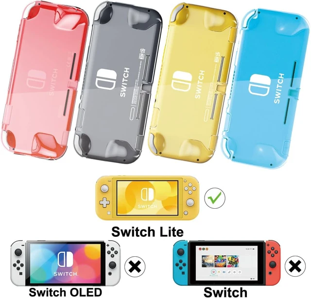 Alt view image 7 of 7 - Protective Case for Nintendo Switch Lite,Hard Switch Lite Case Grips Design | Switch Lite Cover Ergonomic Grip Case Front and Back Cover Design Slim Shell Travel Protective Shell for Gift HD Clear