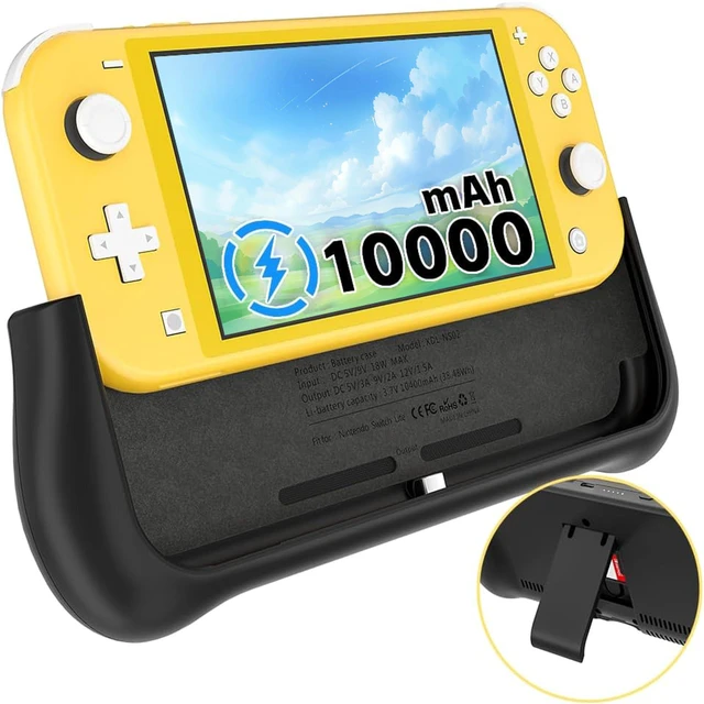 Main image of Battery Case for Nintendo Switch Lite, 10400mAh Portable Charger | PD Fast Charging, Adjustable Kickstand, 2 Game Card Slots, Backup Battery, for Nintendo Switch Lite