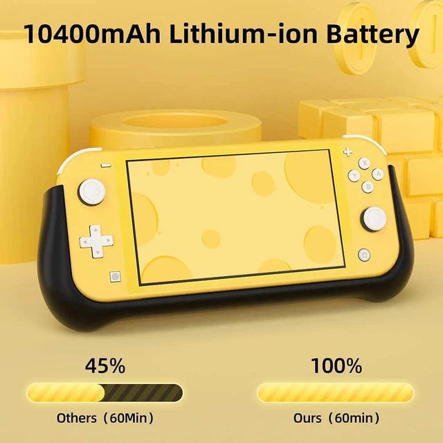 Alt view image 3 of 6 - Battery Case for Nintendo Switch Lite, 10400mAh Portable Charger | PD Fast Charging, Adjustable Kickstand, 2 Game Card Slots, Backup Battery, for Nintendo Switch Lite