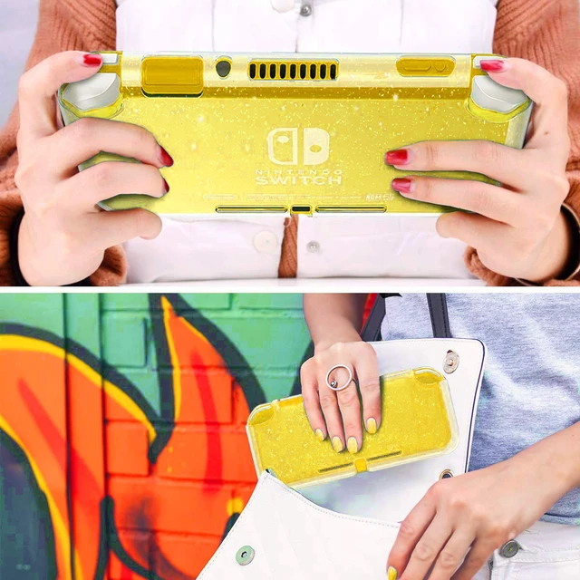 Alt view image 7 of 7 - Protective Case, Liquid Crystal Glitter Bling Soft TPU Cover with Shock-Absorption and Anti-Scratch Protective Case-for Nintendo Switch Lite 2019