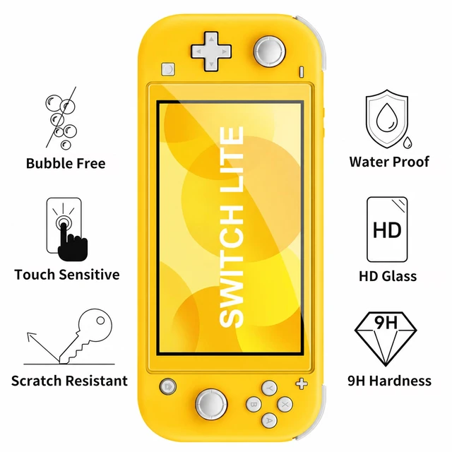 Alt view image 3 of 6 - Switch Lite Case Compatible with Nintendo Switch Lite w/Screen Protector&6 Thumb Grips Joystick Caps, Incl. Clear Protective Case Cover, Rubber Button Caps 5.5"